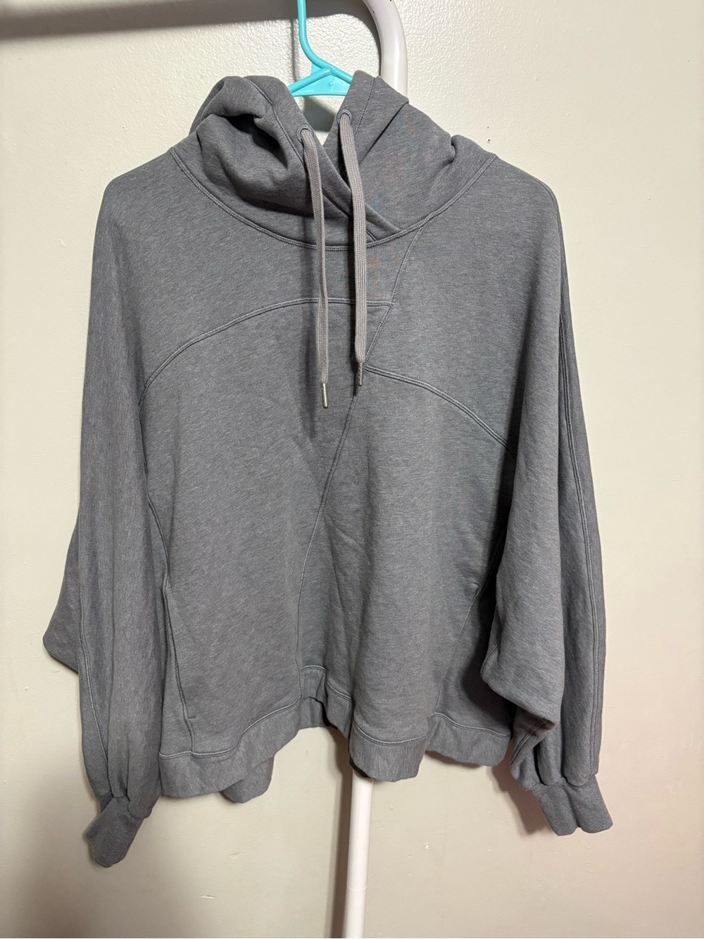 lululemon athletica Heather Gray Hooded Pullover Sweatshirt